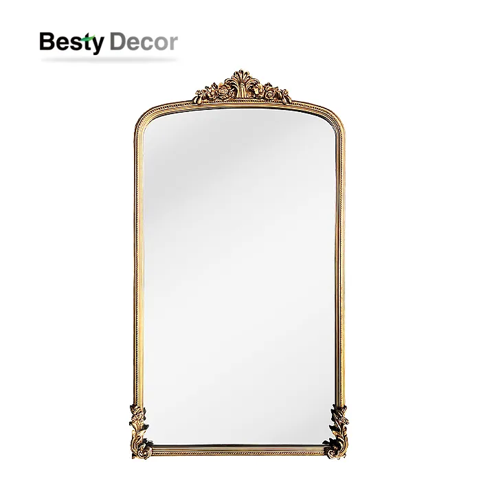 リビングルーム用の卸売大型スタンディングフロアウッドフレームミラー